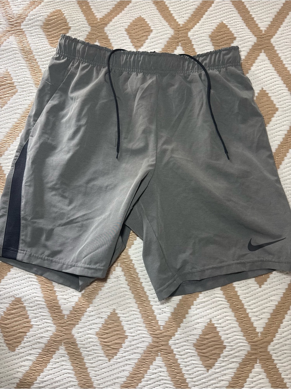 Nike Men's Athletic Shorts in Gray with Black Accents